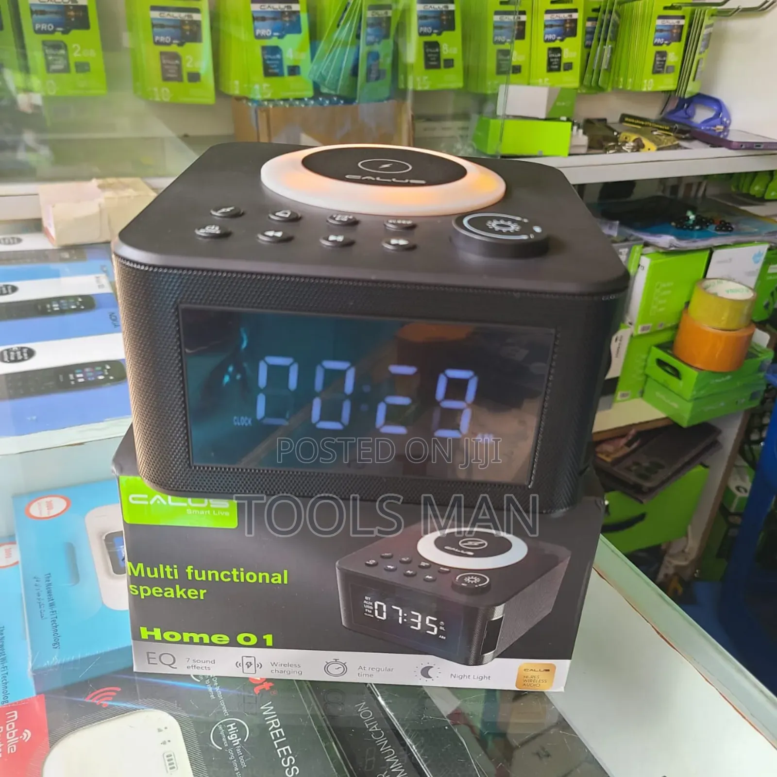 Multifunctional Calus Digital Alarm Clock and Bluetooth Speaker.