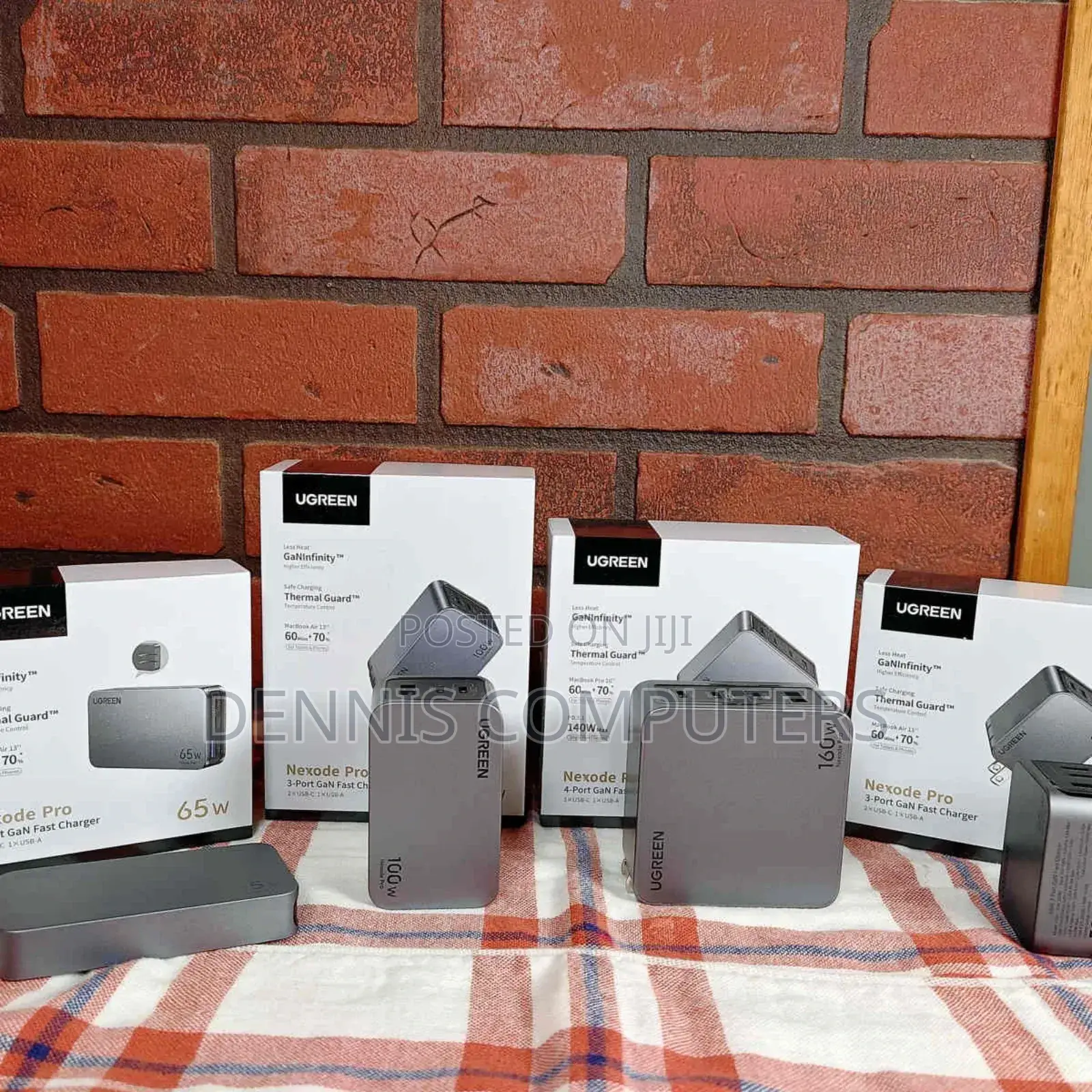Ugreen Nexode Pro 65w 3-Port Gan Fast Charger Uk Grey +1.5m 100w Cable