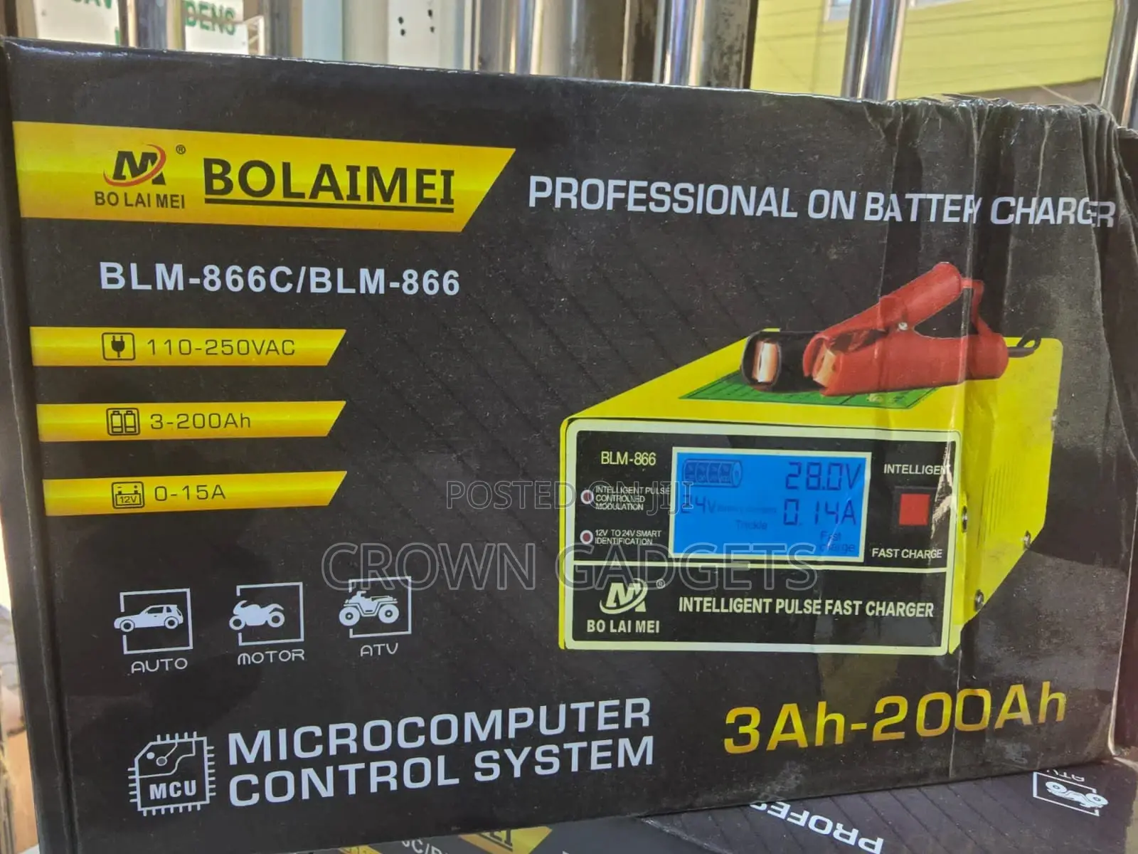 BLM-866 Fast Smart Battery Charger for Cars Motorcycles