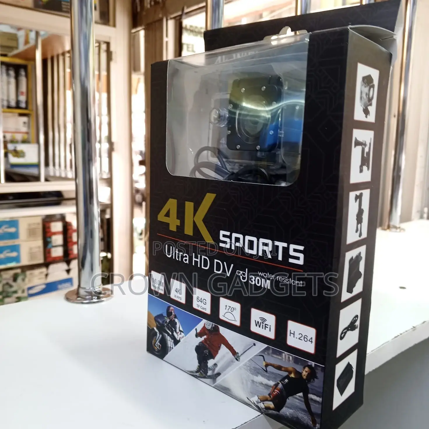 Ultra Hd Sports Camera | 30m Waterproof + Wifi Control