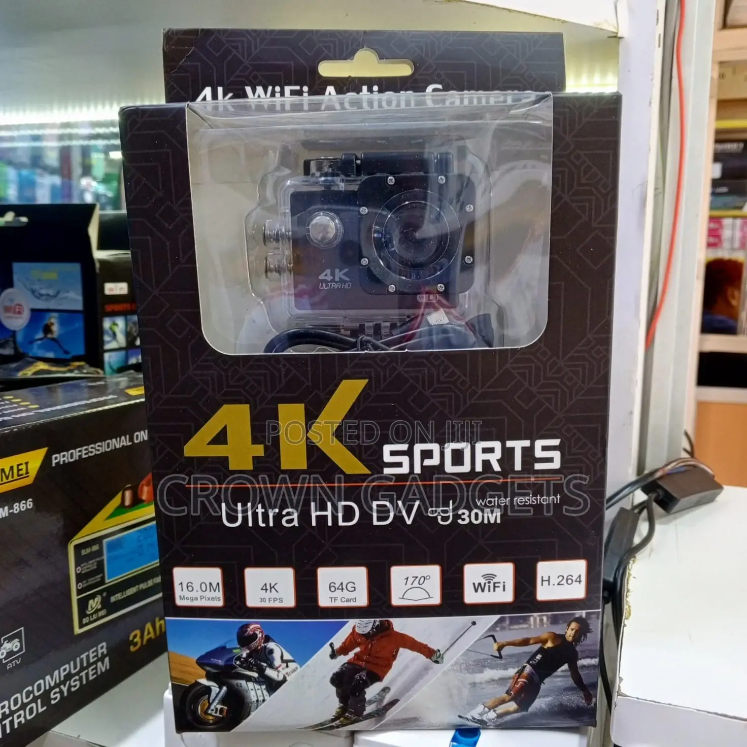 Ultra Hd Sports Camera | 30m Waterproof + Wifi Control