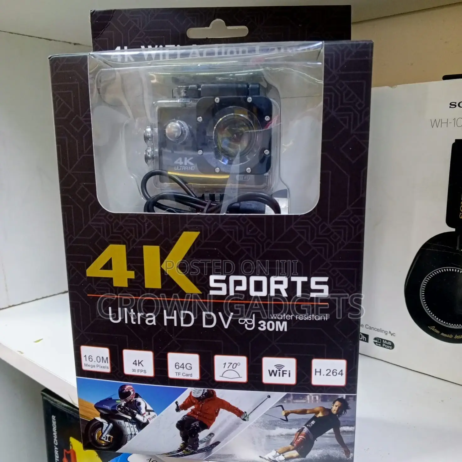 Sports Action Camera 30fps | Waterproof + Phone Control