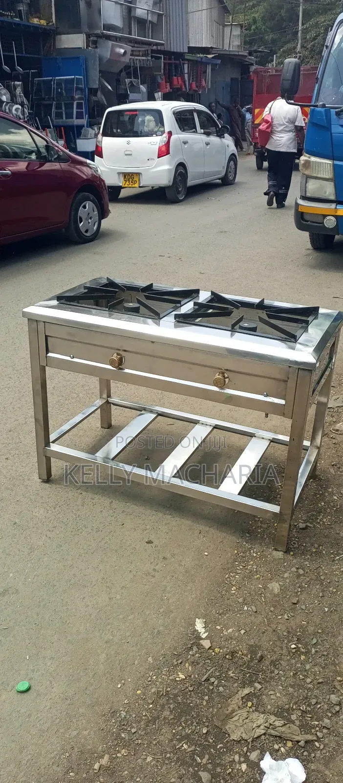 Stainless Steel Double Burner Gas