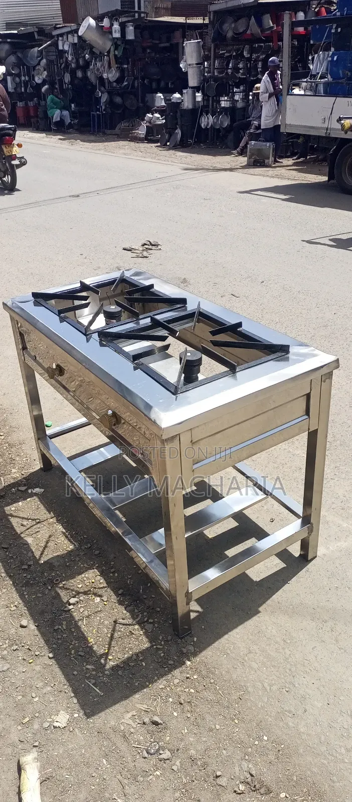 Stainless Steel Double Burner Gas