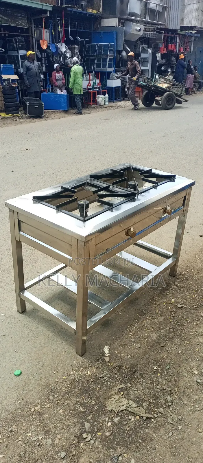 Stainless Steel Double Burner Gas