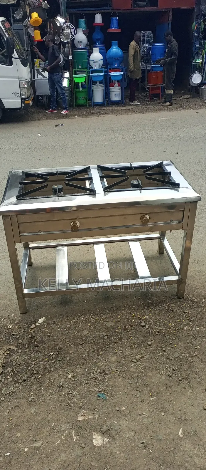 Stainless Steel Double Burner Gas