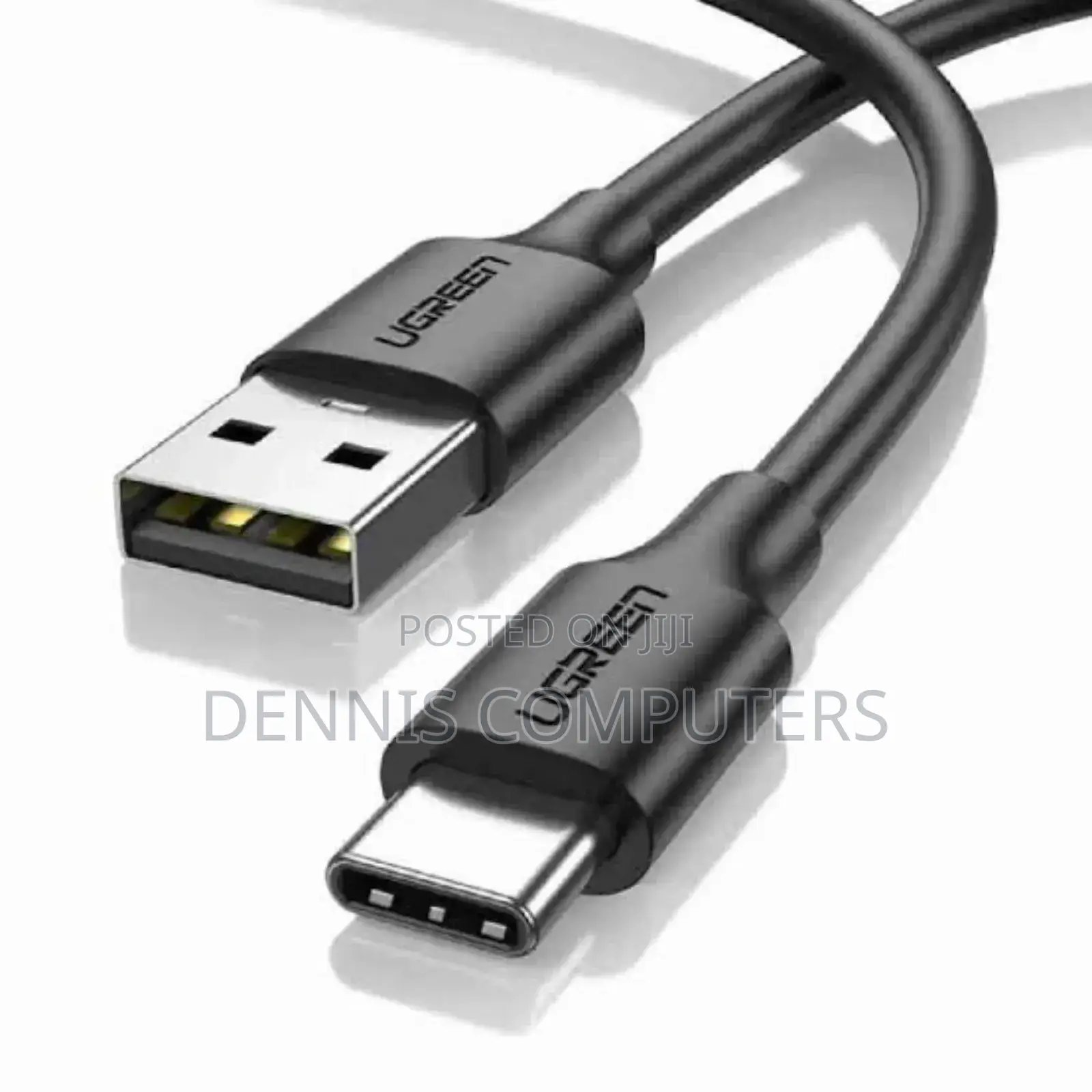 Ugreen Usb-C 2.0 Male to Male 3a Cable 2m (Black)- Us286