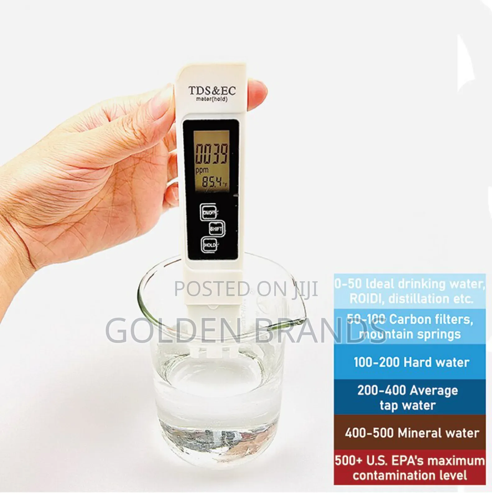 Premium 3-in-1 TDS Ec LCD Water Meter for Fast,Accurate Purity Testing