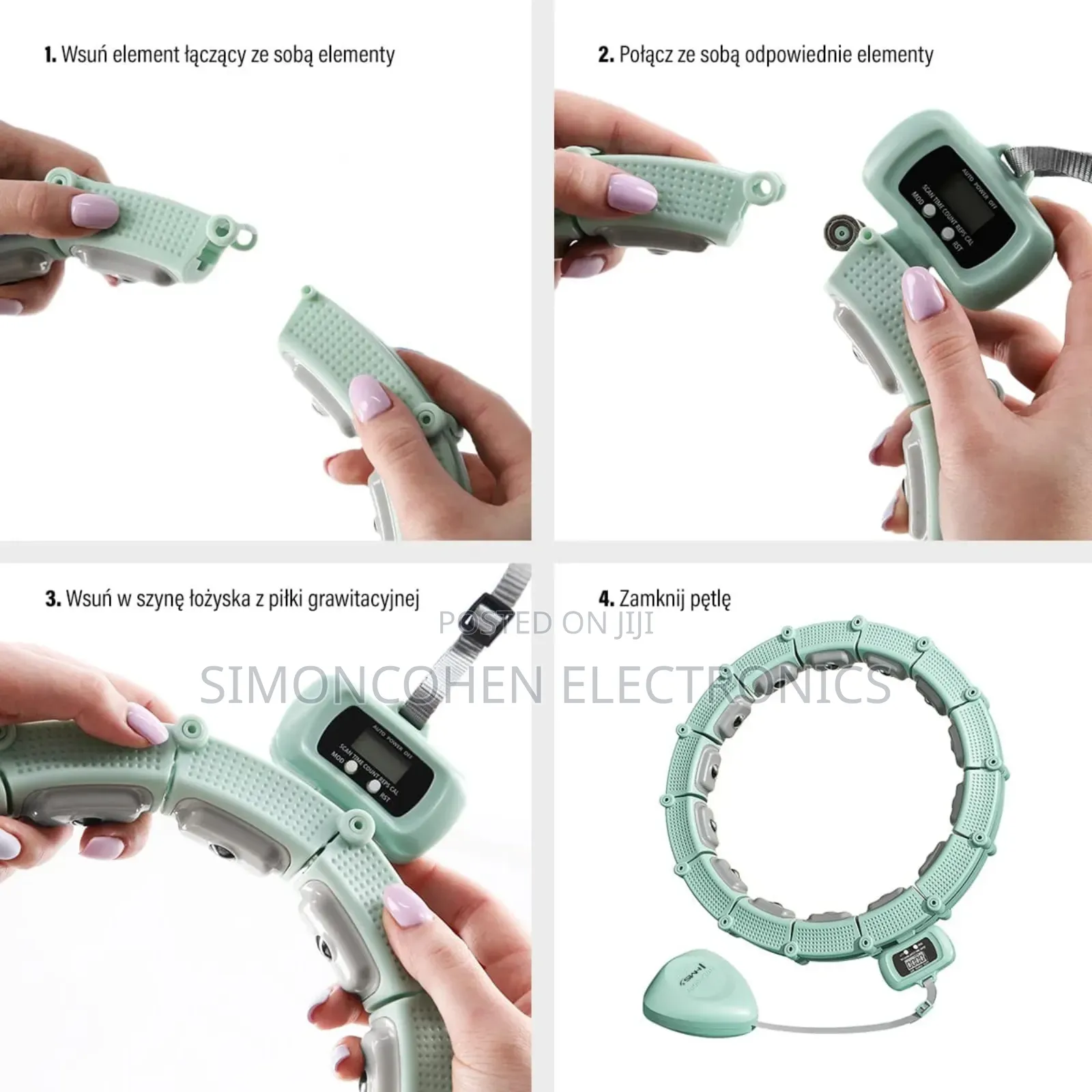 Adjustable Weighted Hula Hoop With A Timer
