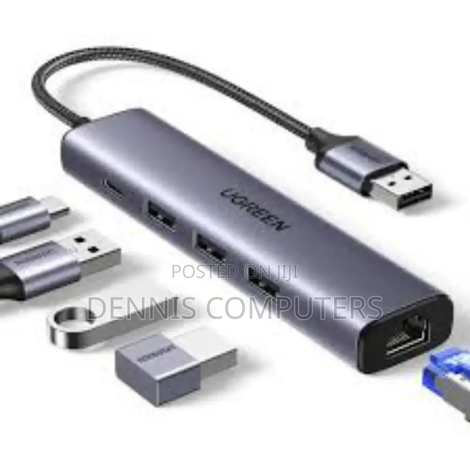 Ugreen Usb-a 3.0 Rj45 Gigabit Ethernet + Usb-a (3 Ports) -Cm475