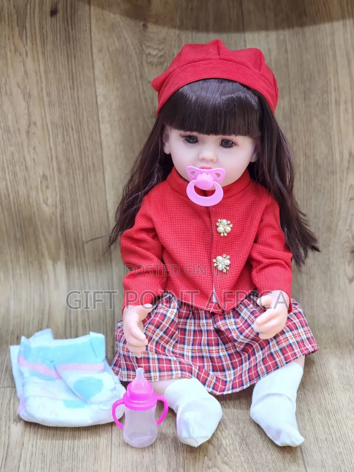 Silicone White Dolls With Feeding Bottle, Percifier, Dipers, For Kids