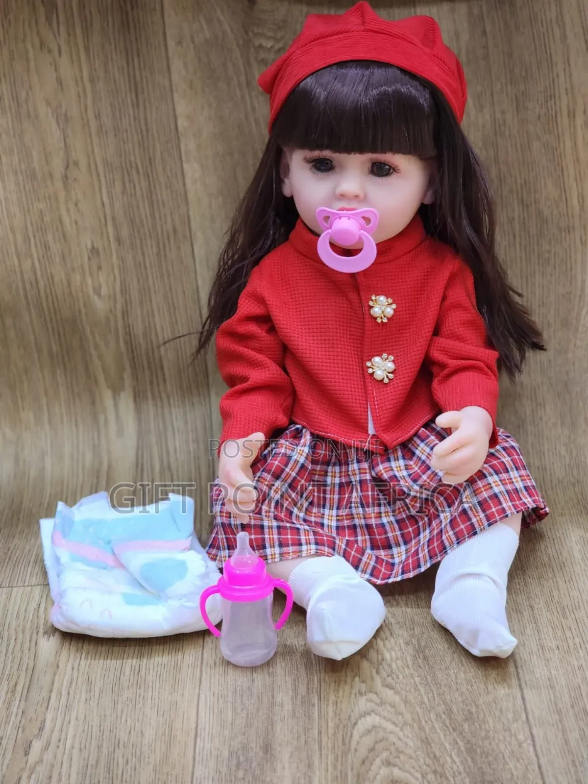 Silicone White Dolls With Percifier, Feeding Bottle, Dipers For Kids