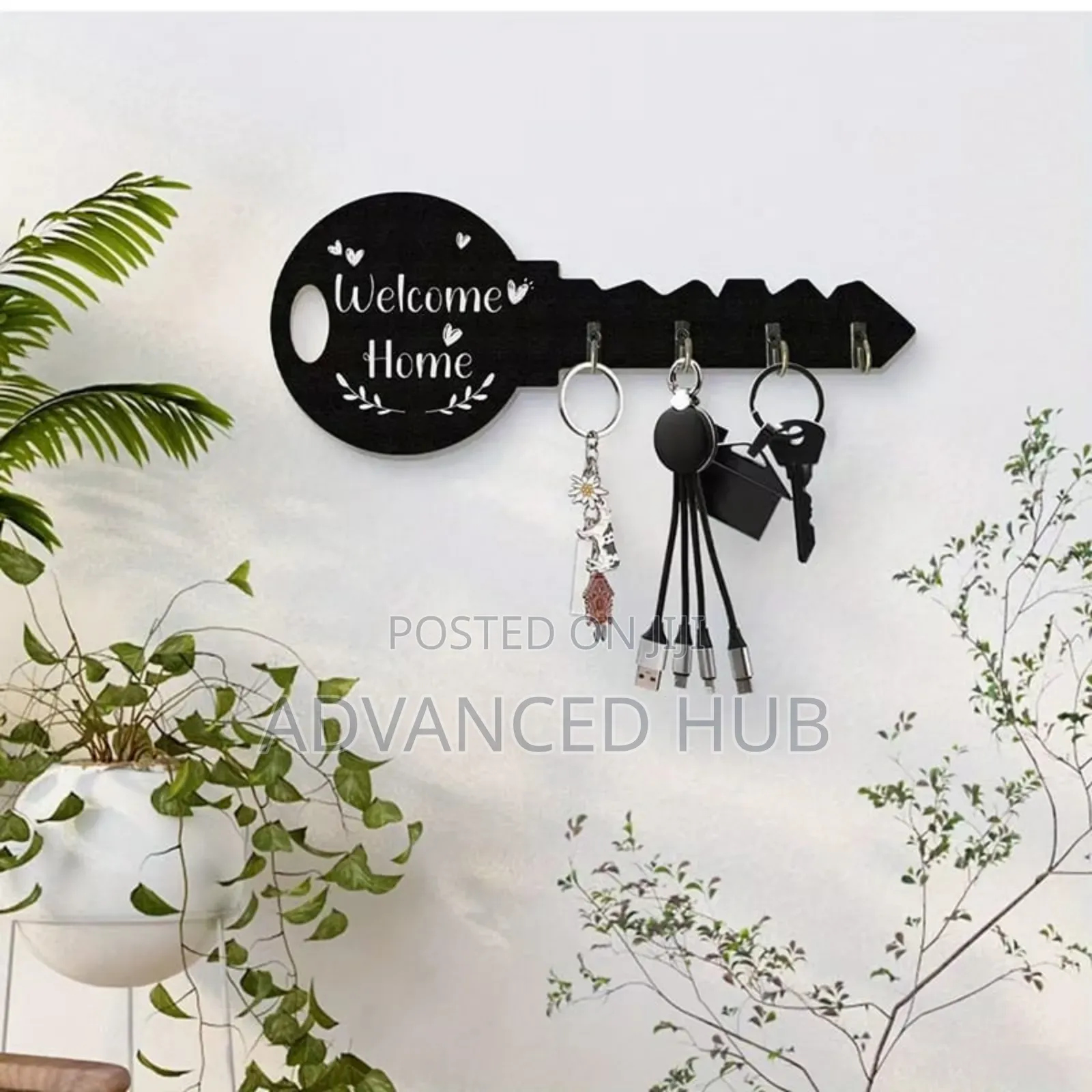Wall Mounted Decorative Wooden Key Holder