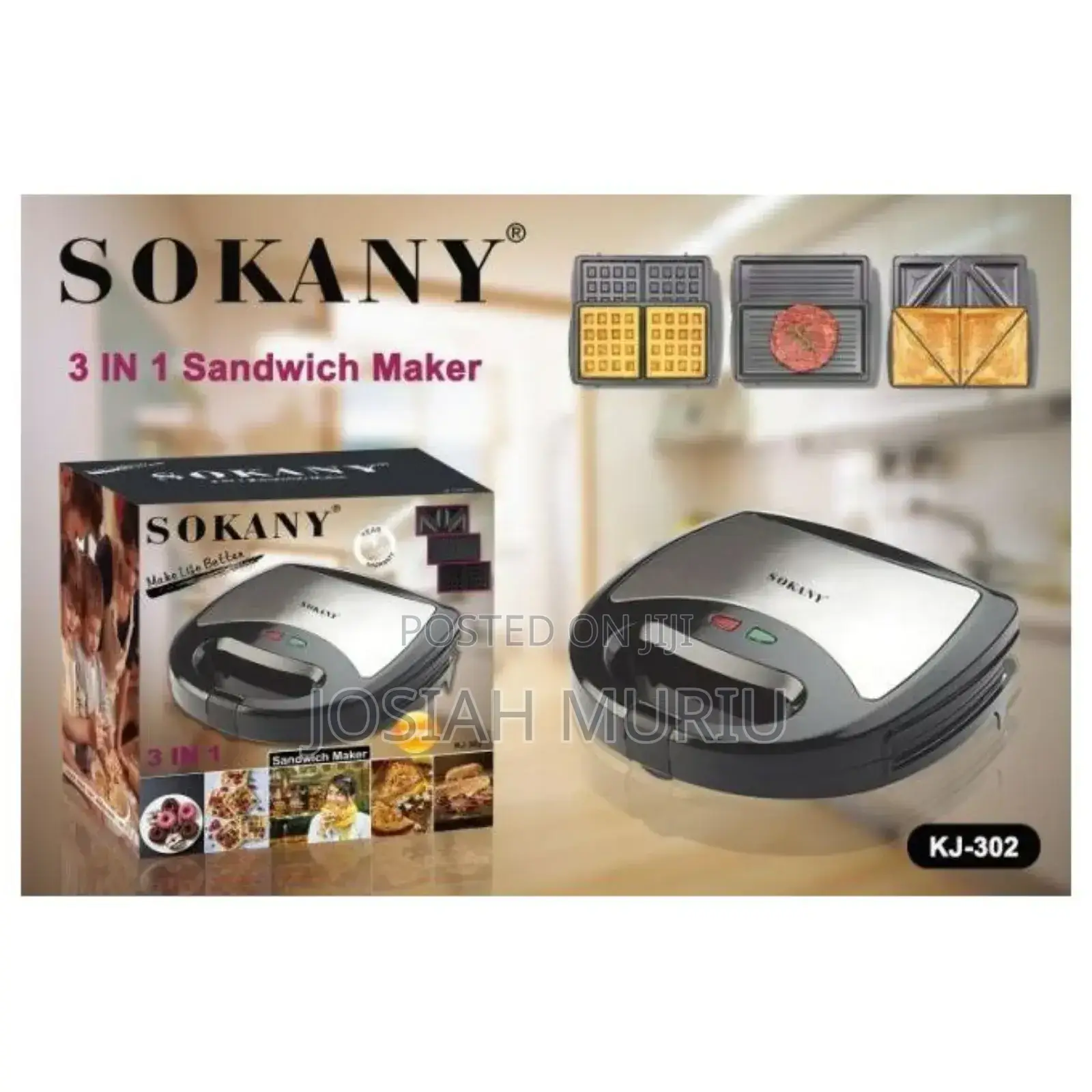 Sokany *3in1 Sandwich Maker Sk-302 Make*