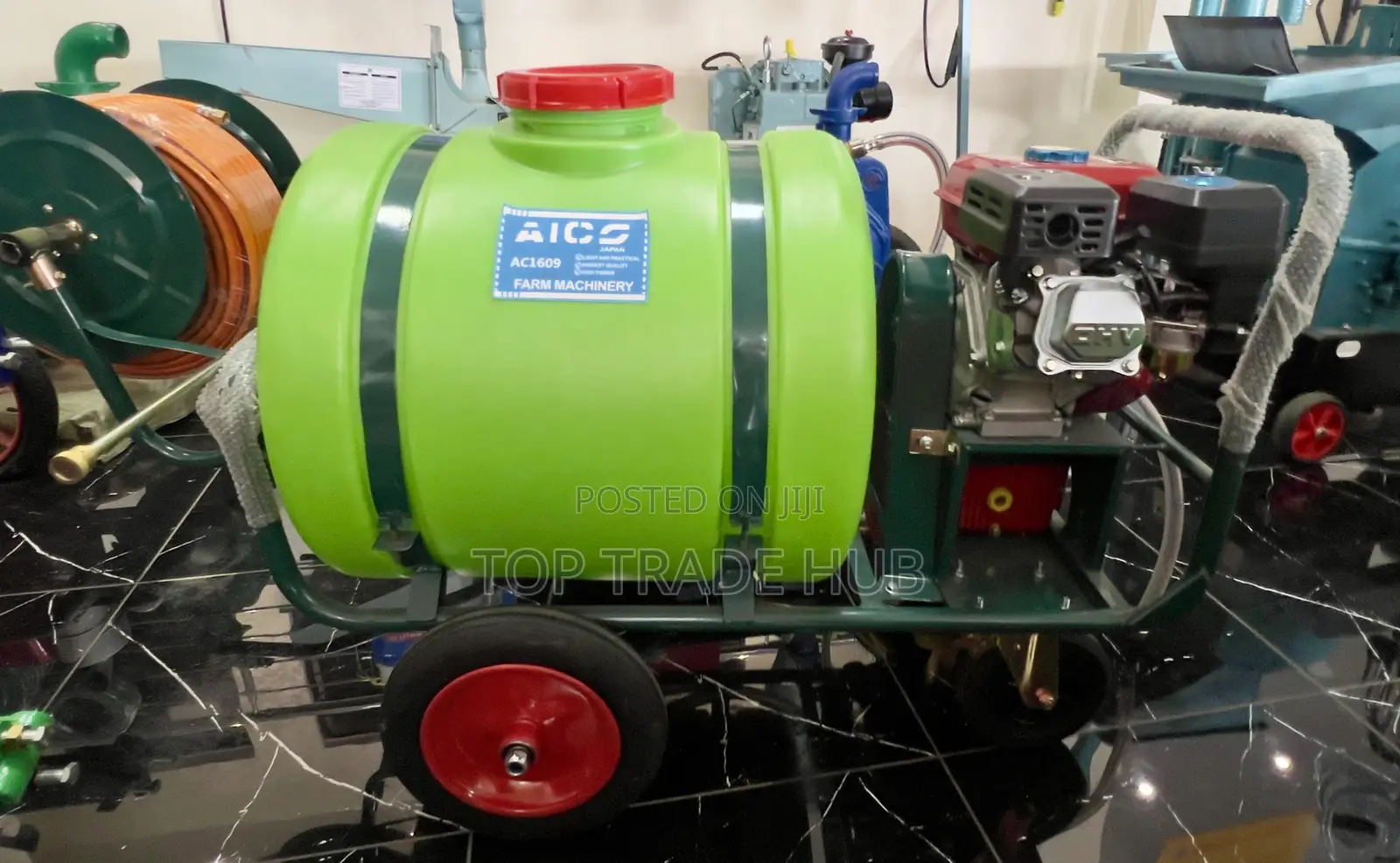 Aico Japan Ac1609 160l Trolley Sprayer 8hp Petrol Engine