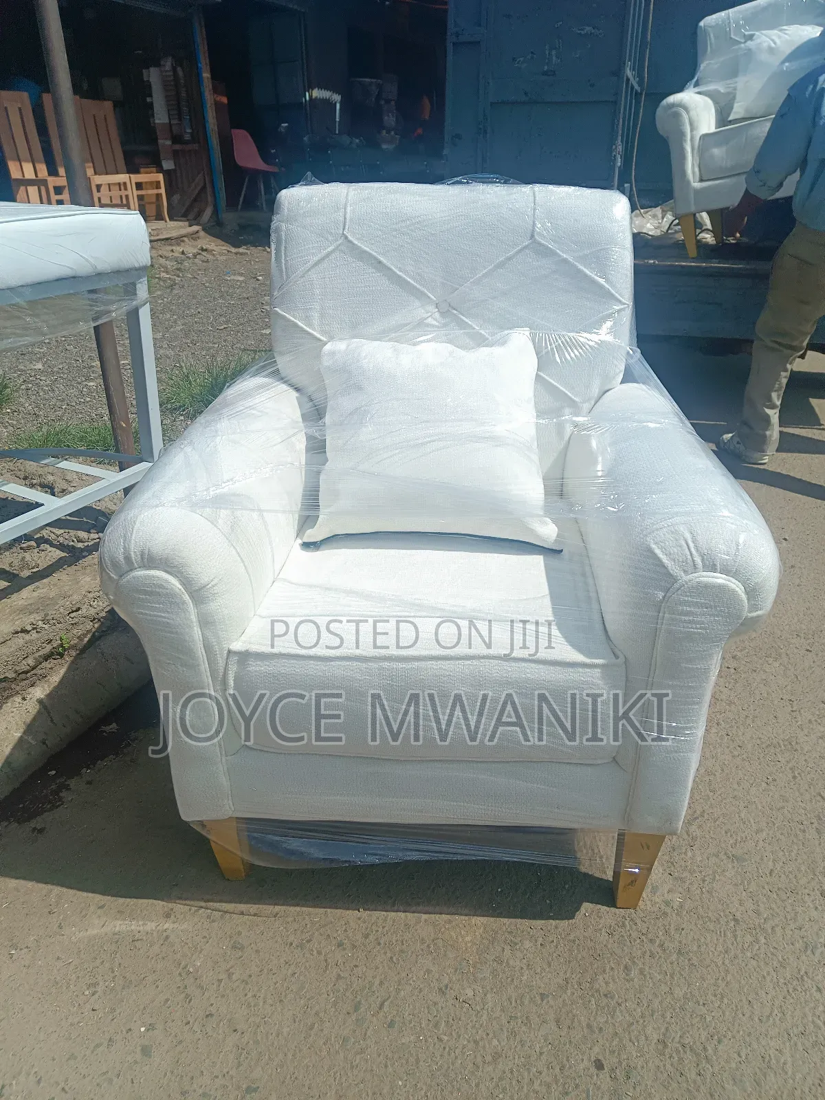 White Single Sofa ,