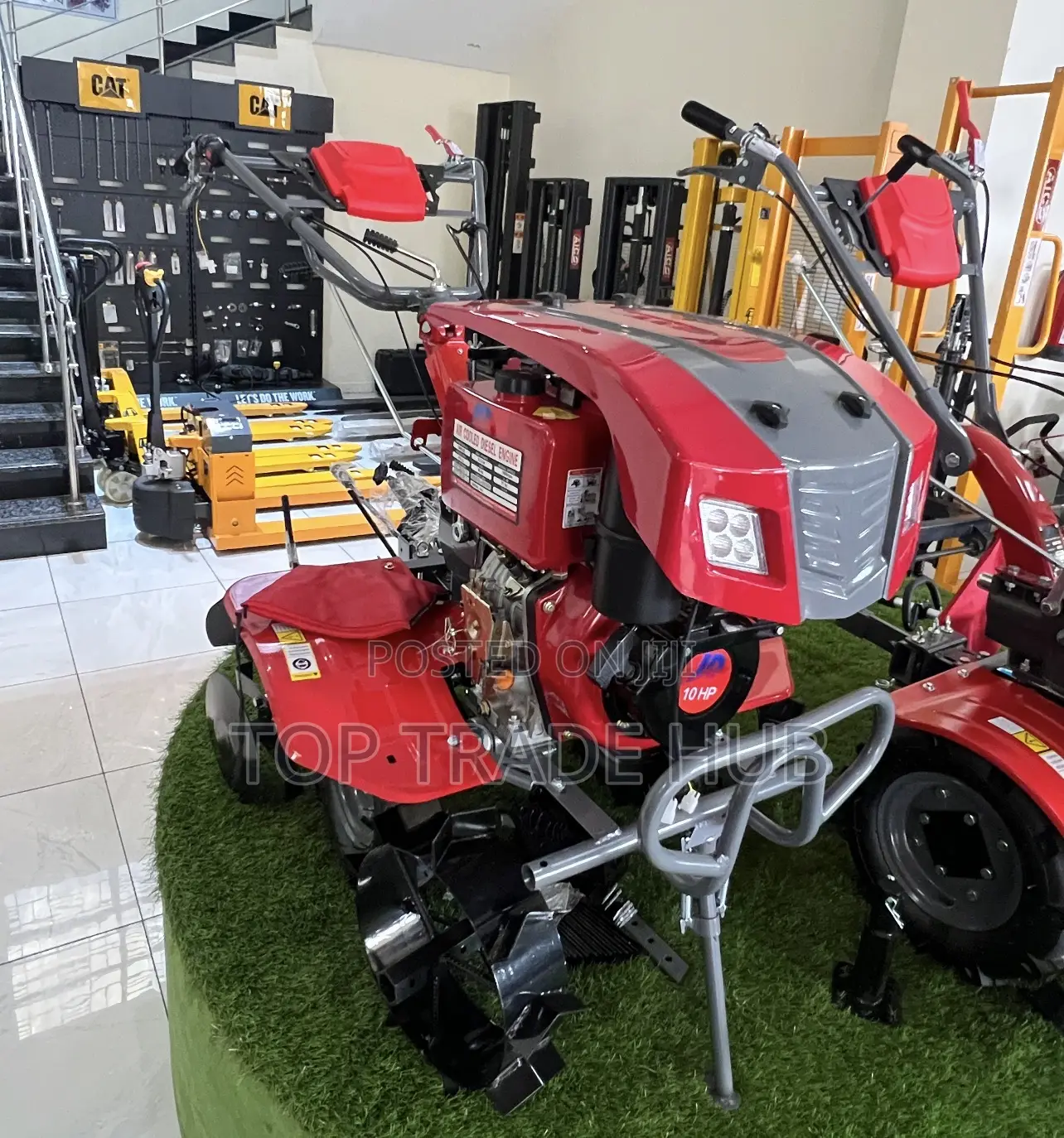 Jiadi Diesel Walking Tractor 10hp Keystart With Attachments, Lights