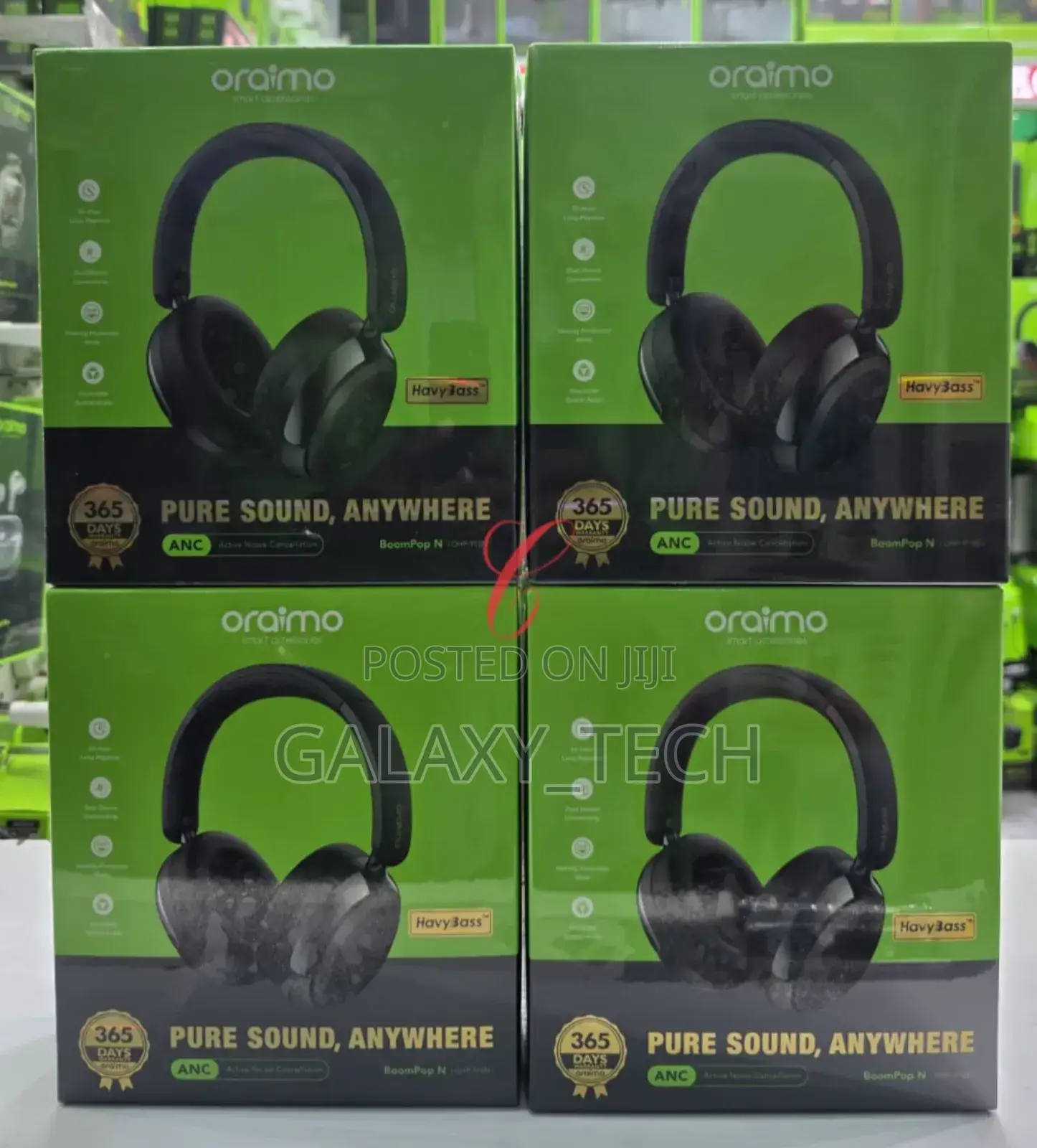 Oraimo Bluetooth Headphones N Ohp-915n Active Noise Cancellation*