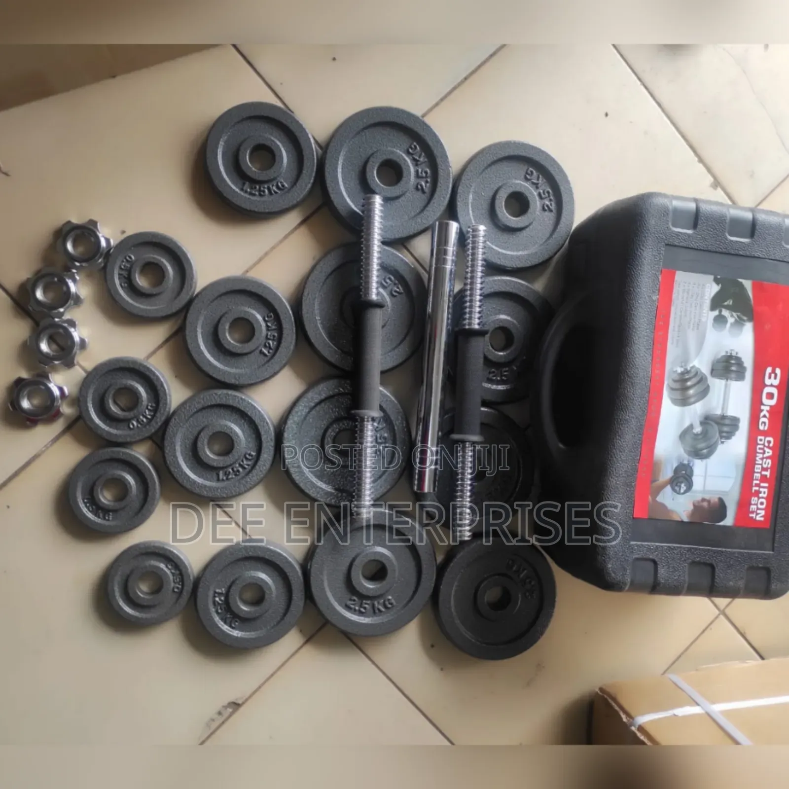30kgs Iron Cast Dumbbell Set With a Connector