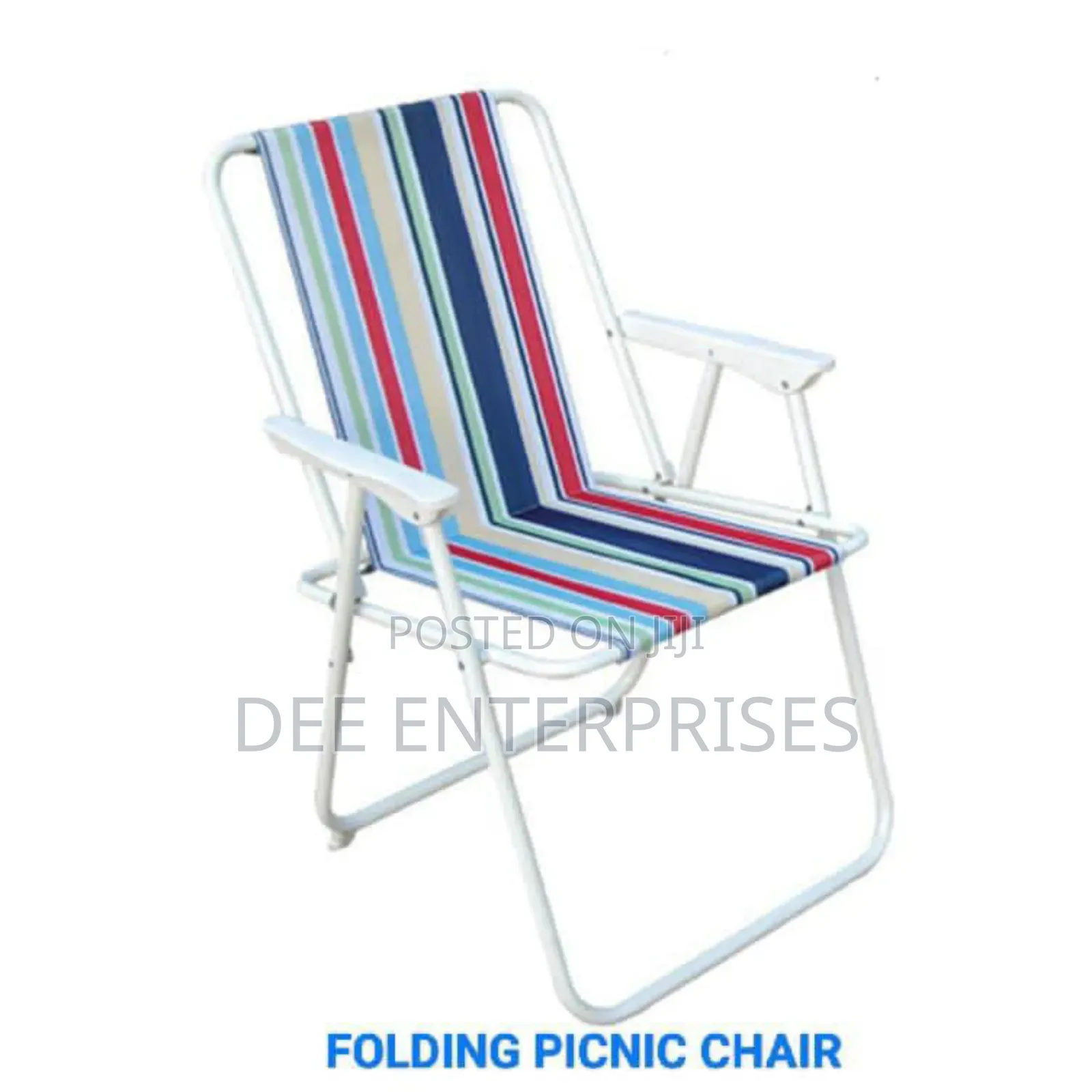 Folding Picnic Chair With Cabana Strips