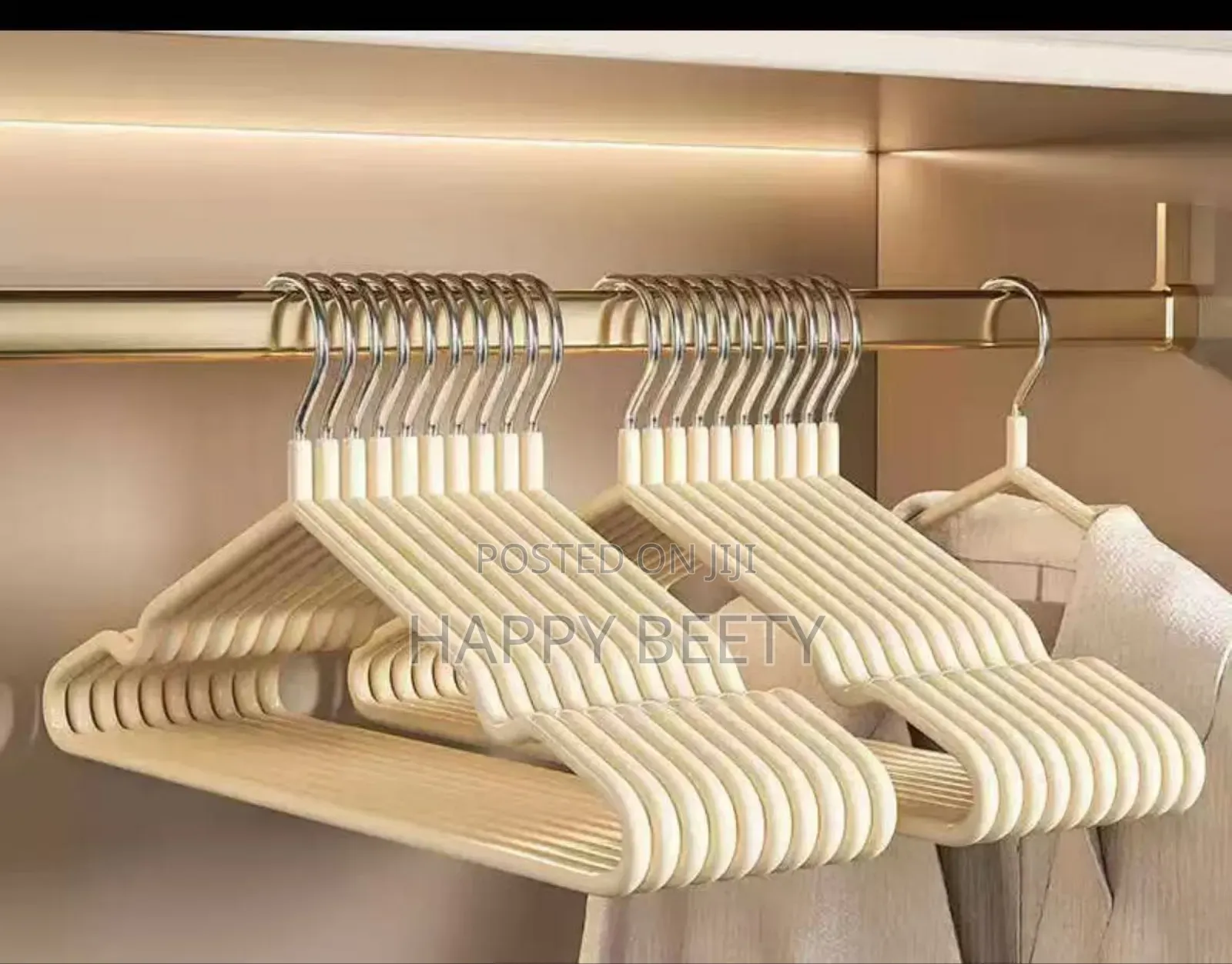 10pcs Clothes Hangers With Antislip Stainless Steel Hook.L