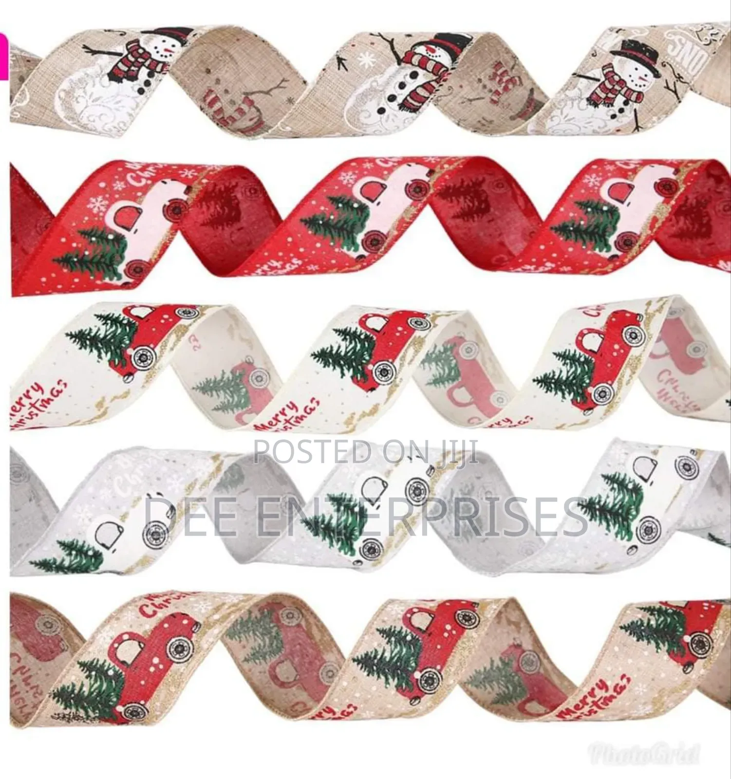 5 Meters Christmas Themed Ribbon
