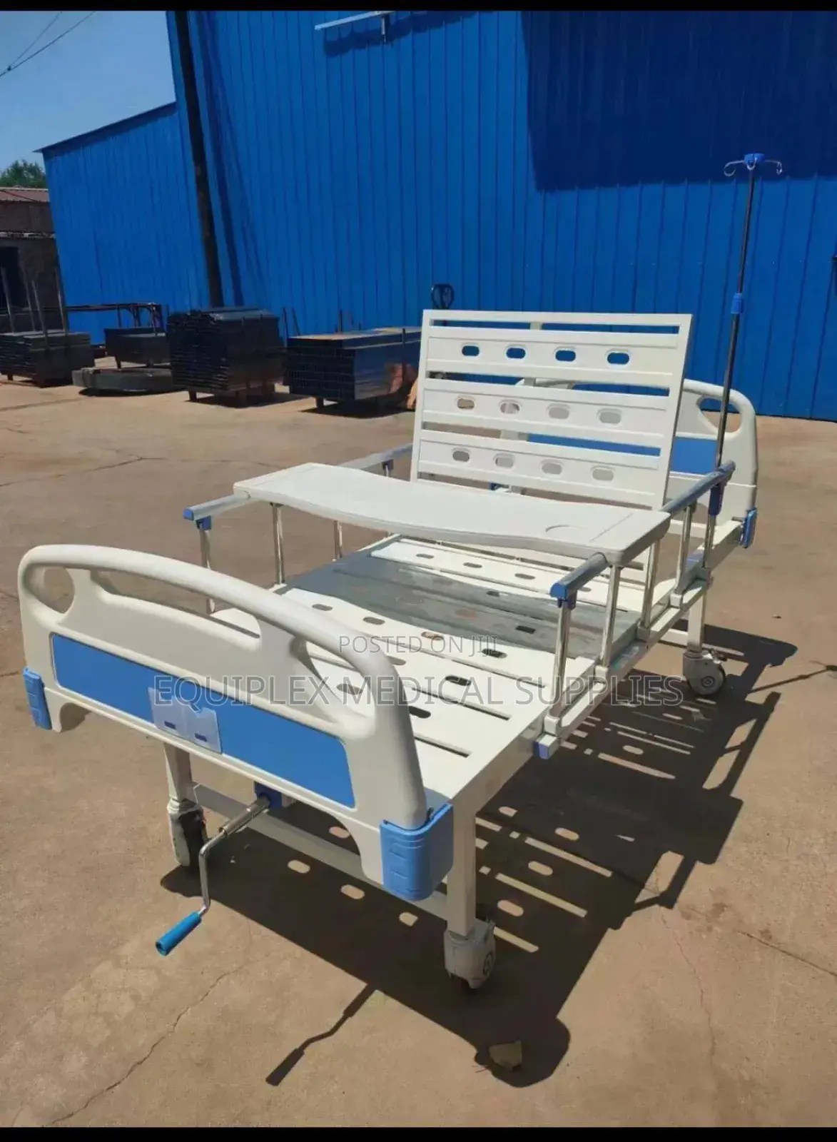 Imported Single Crank Hospital Bed Without A Mattress