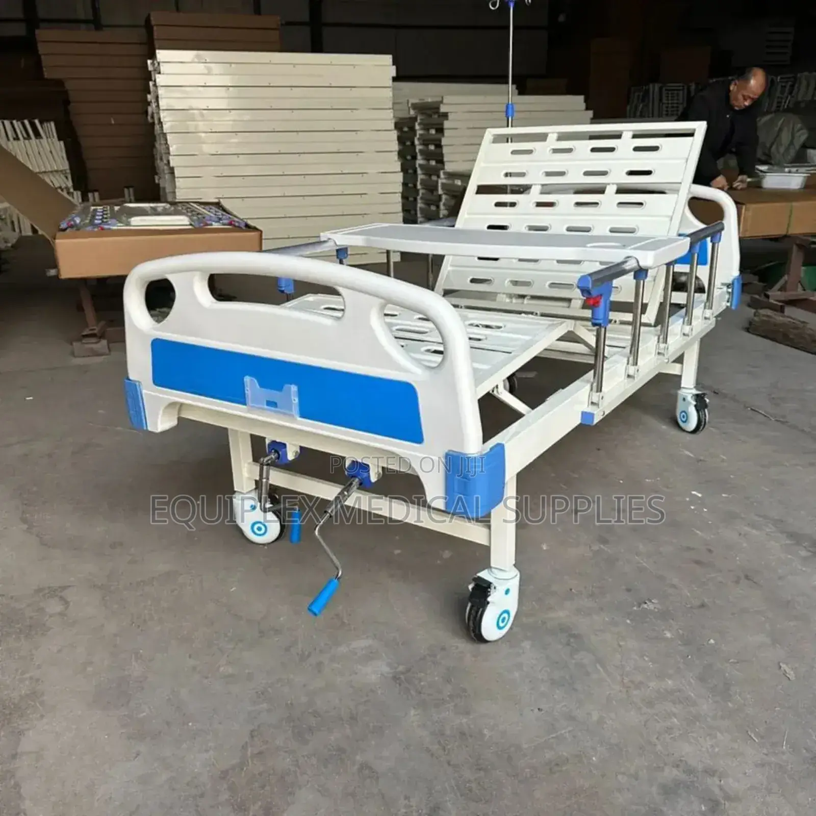 Imported Single Crank Hospital Bed Without A Mattress