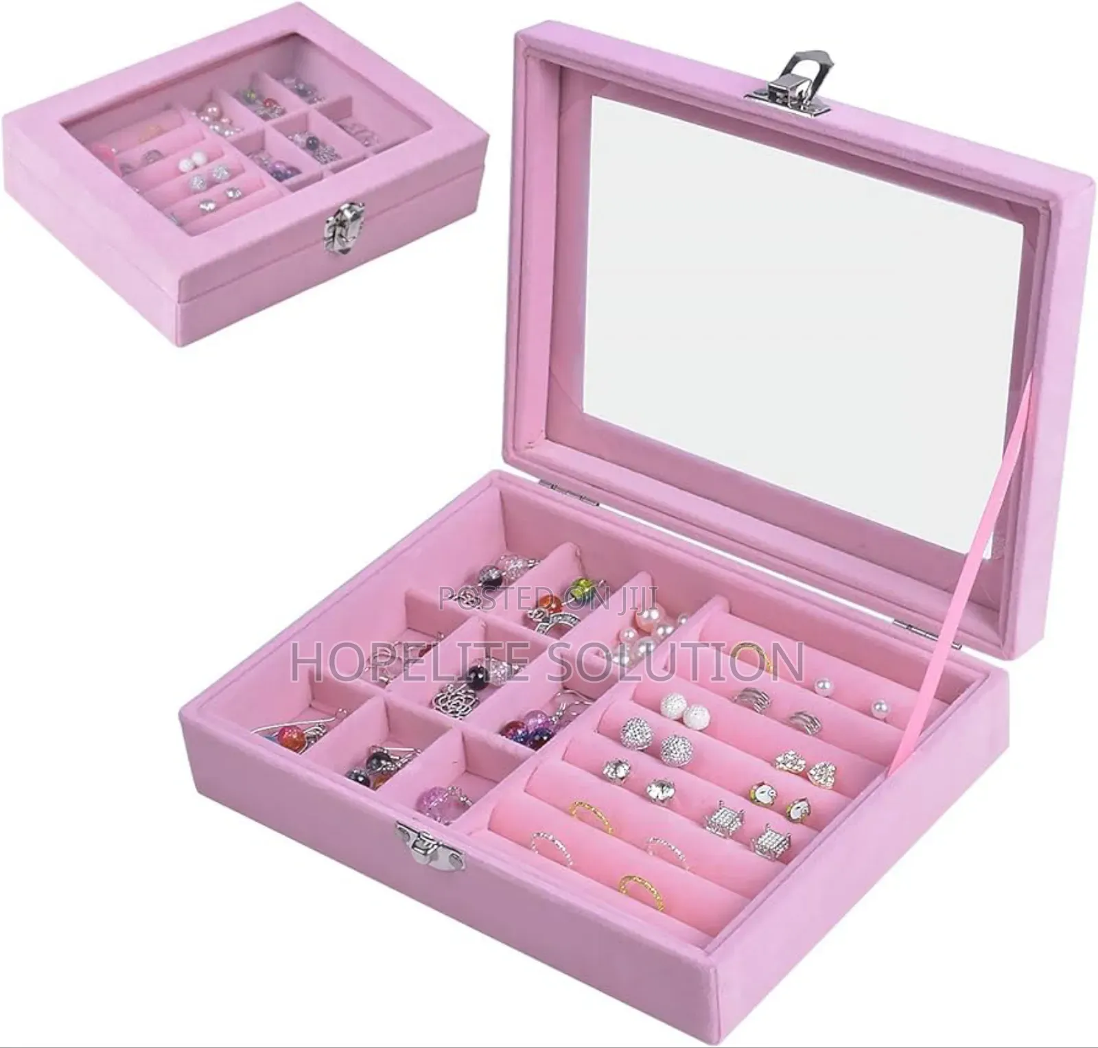 Velvet Jewelry Organizer Box