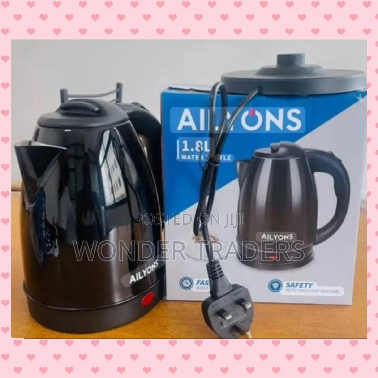 Ailyons Plastic Kettle /Cordless Electric Kettle