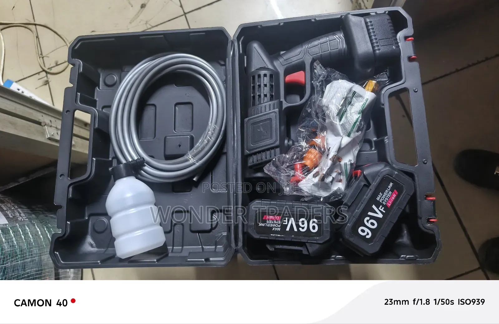 Car Rechargeable Cordless Car Wash Gun With 2 Batteries