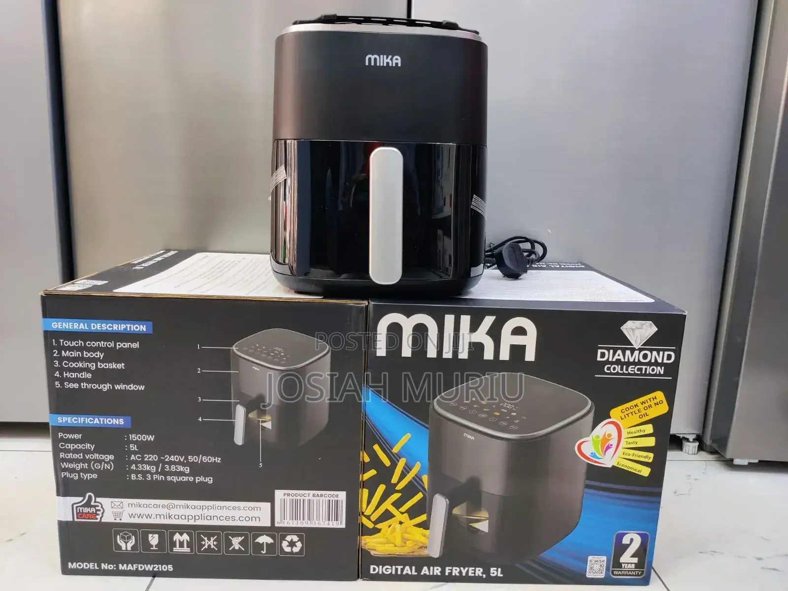 Mika 5ltr Digital Air Fryer