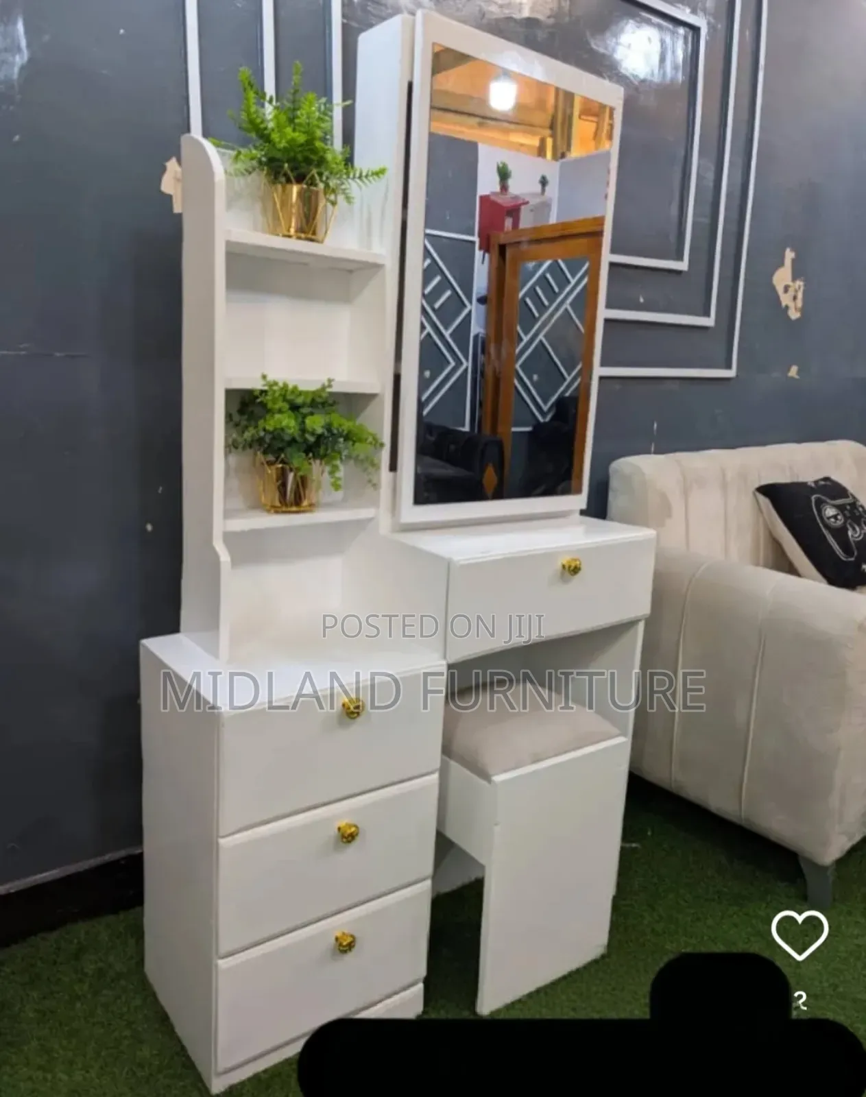 Dressing Table Cabinet With Stool