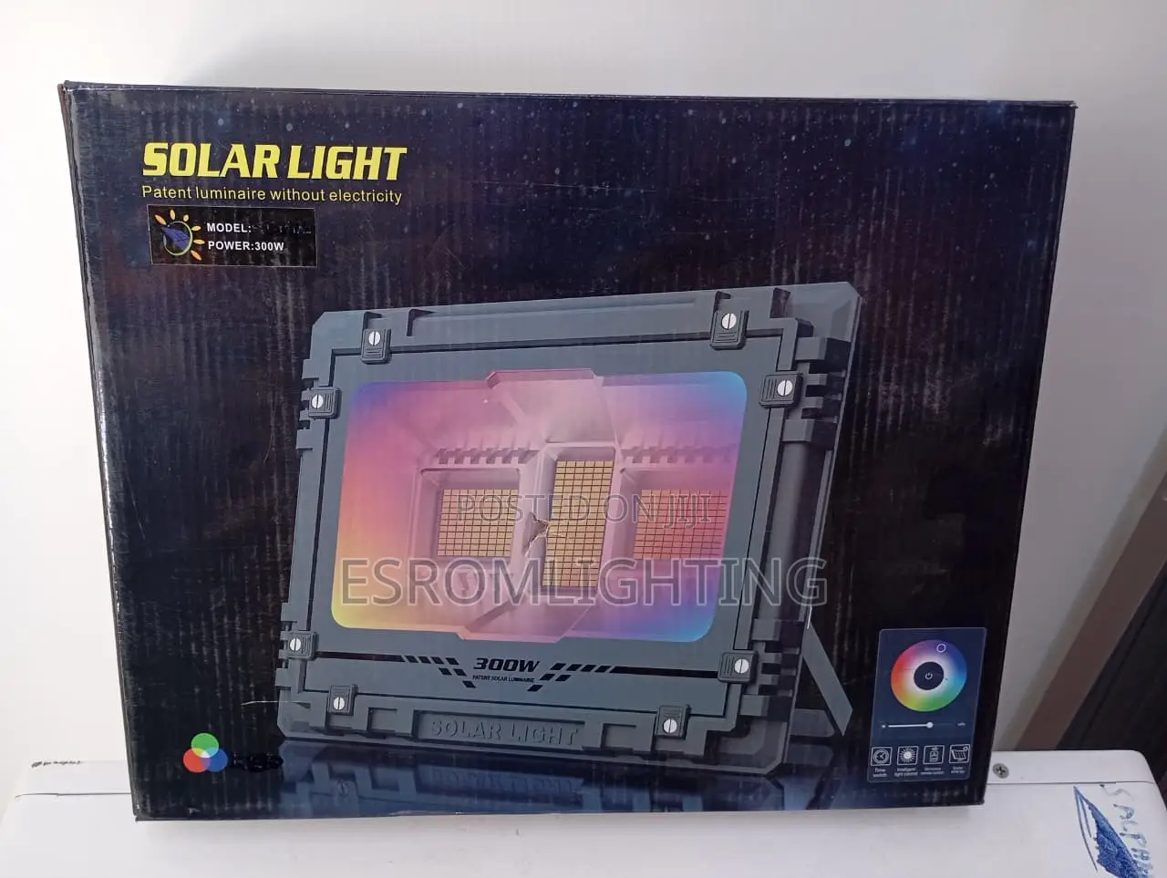 RGB 300 Watts Solar Floodlight
