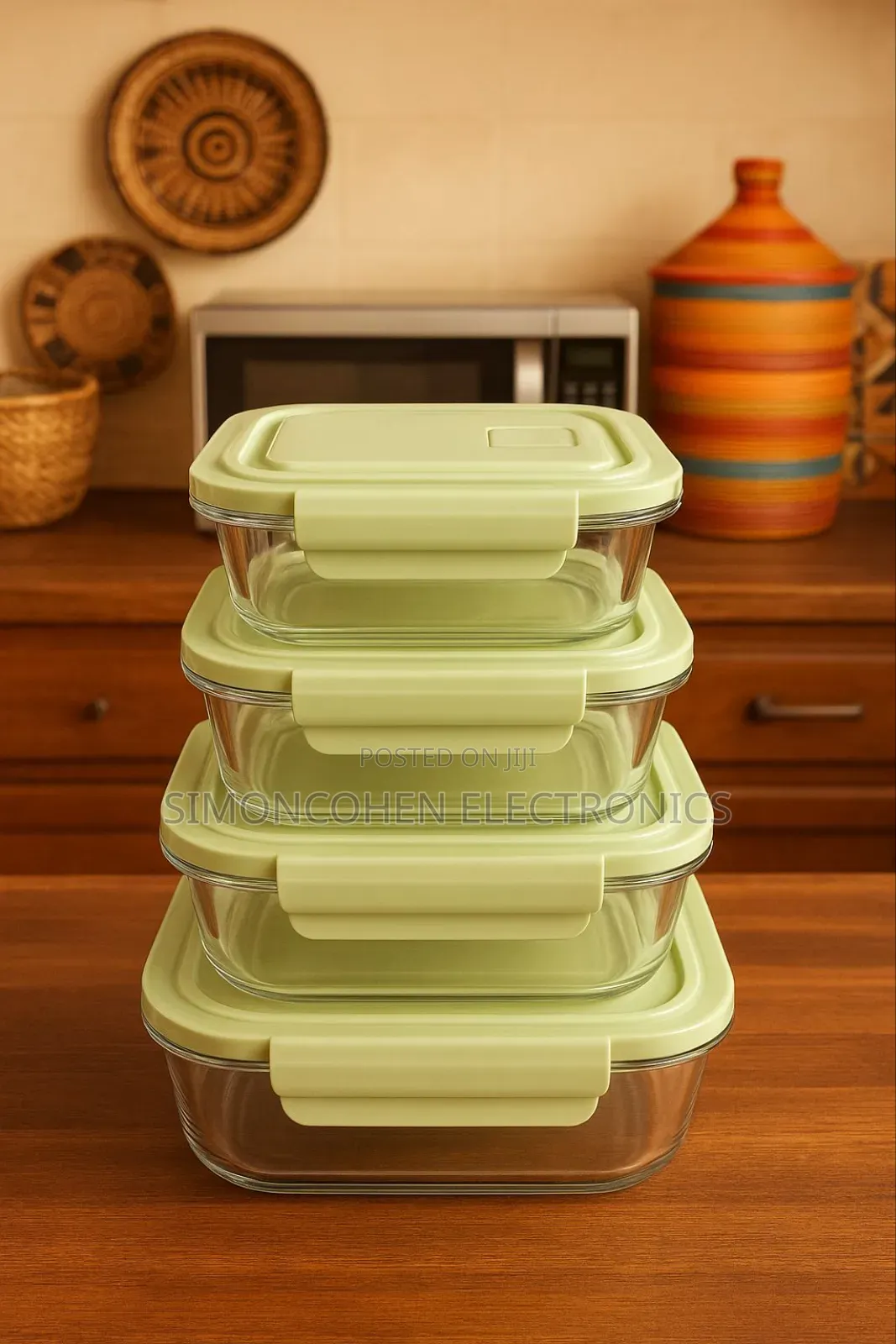 4 Pcs Borosilicate Glass Storage Bowl