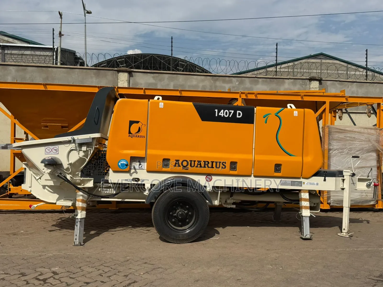 Commercial Aquarius Diesel Concrete Pumping Machine With 100m Pipe.
