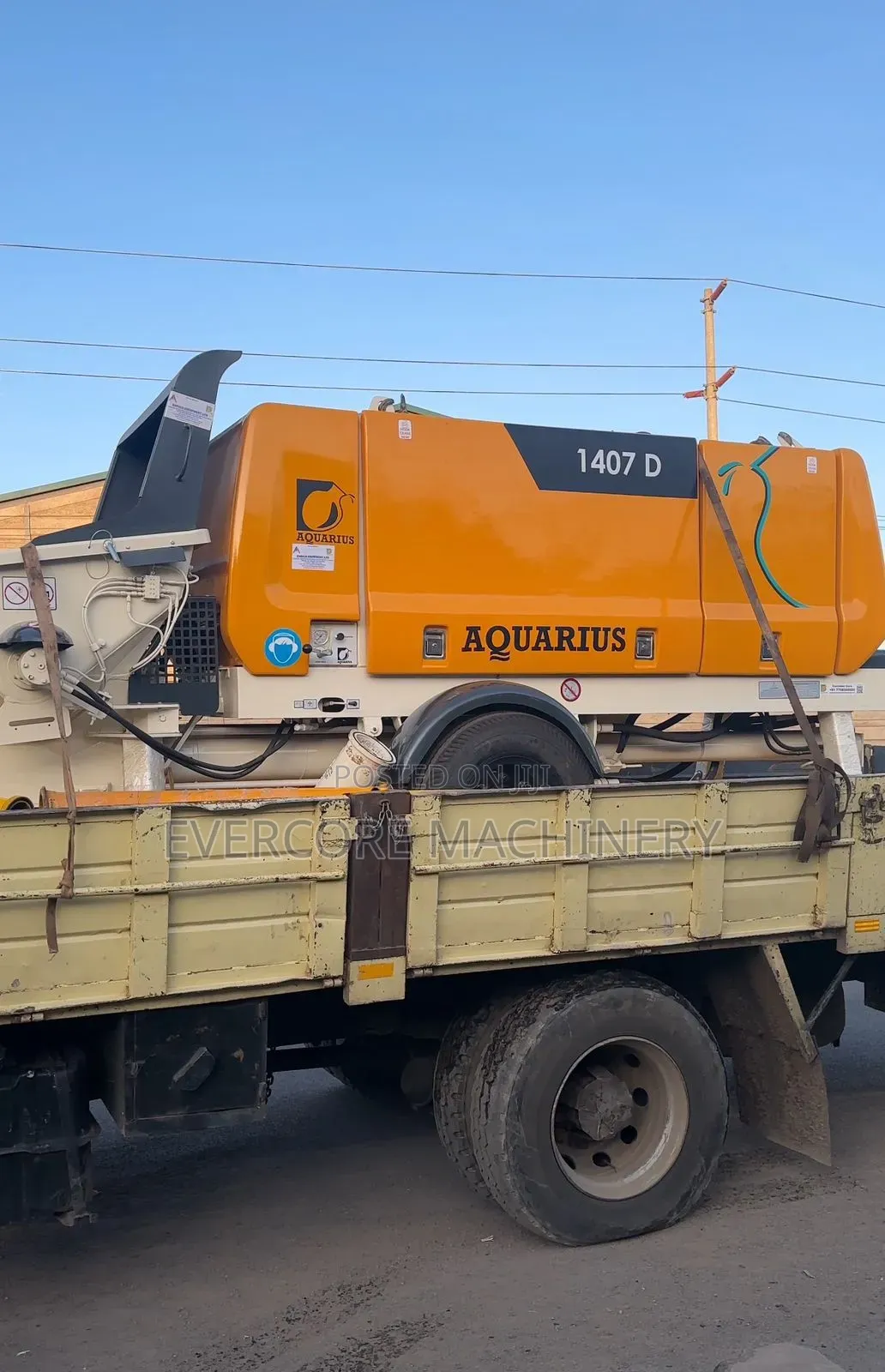 Commercial Aquarius Diesel Concrete Pumping Machine With 100m Pipe.