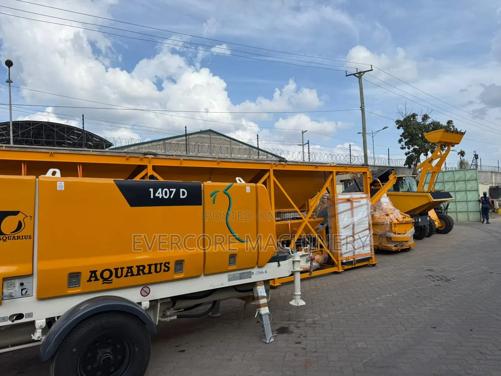 Commercial Aquarius Diesel Concrete Pumping Machine With 100m Pipe.
