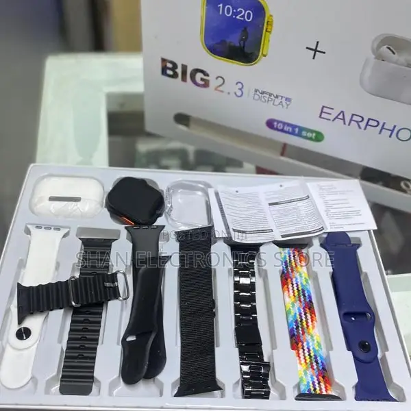 Genuine I20 Ultra Max Suit 10in1 Set Smartwatch With 7 Straps 49mm