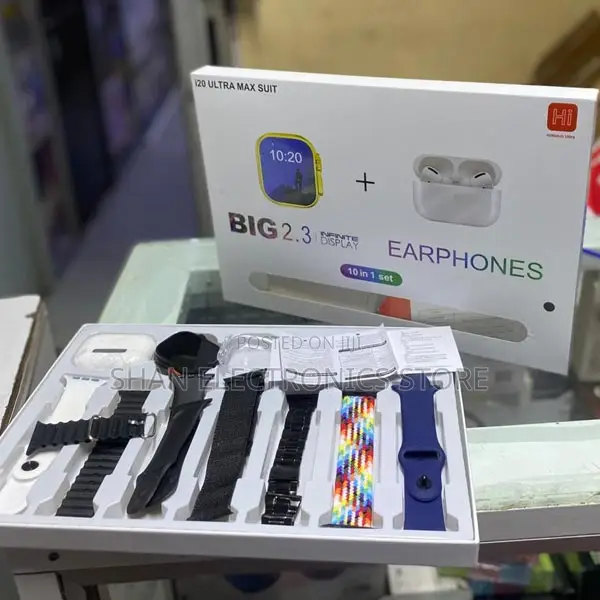 Genuine I20 Ultra Max Suit 10in1 Set Smartwatch With 7 Straps 49mm