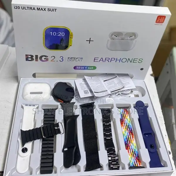 New Arrival ~I20 Ultra 3 Max Smart Watch Free Airpod, 7 Straps