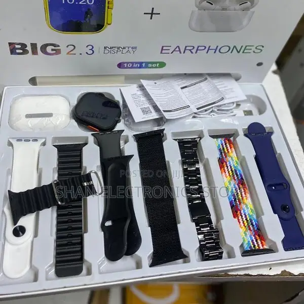 7 Straps Smartwatch I20 Ultra Max Suit Smart Watch New 10 in 1