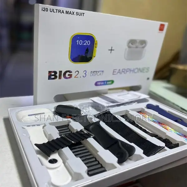 New 10 in 1 in One Box 2.3inch Large Screen With 7 Straps Smartwatch