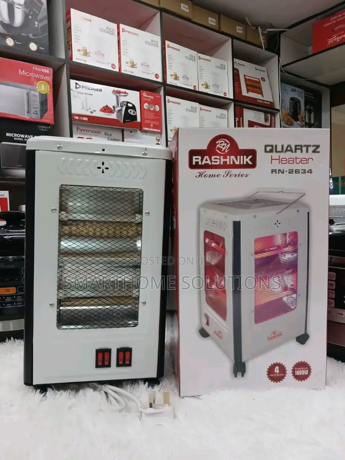 Rashnik 1600w Four Sided Quartz Halogen Room Heater