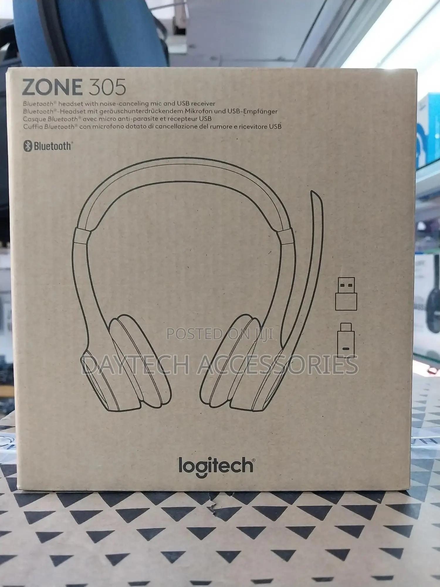Logitech Zone 305 Business Wireless Bluetooth Headset With Microphone