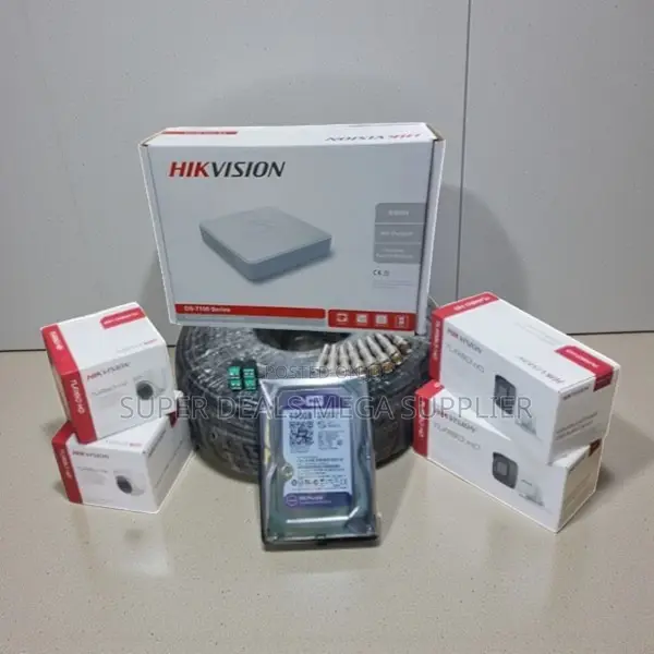 Hikvision 4 CCTV Cameras 1080p Hd Kit Easy Installation Indoor Outdoor