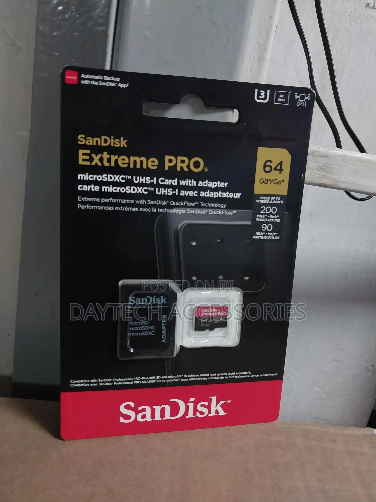 Sandisk Extreme Pro 64gb Microsdxc Memory Card+Adapter.