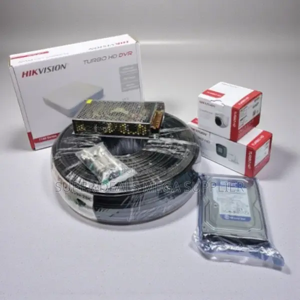 Hikvision 2 Cameras 1080p Security CCTV Kit 4ch DVR and 500gb Harddisk
