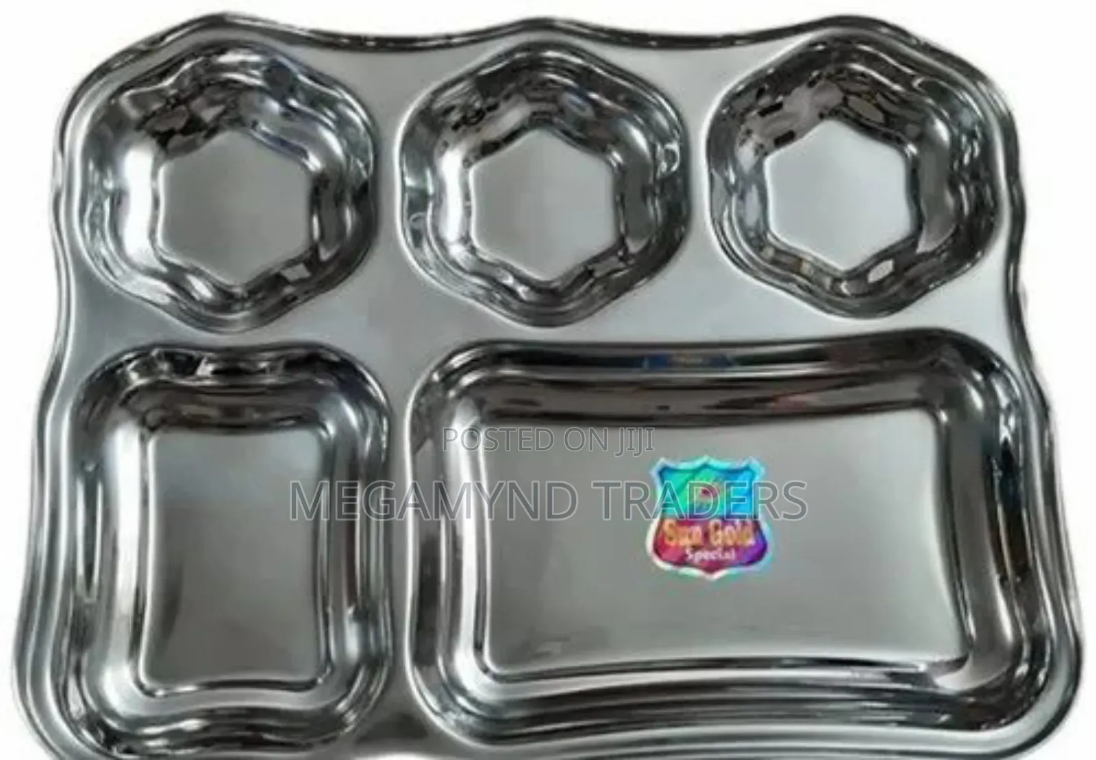 Partition Plate/Stainless Steel 5 Portion Partitioned Plate