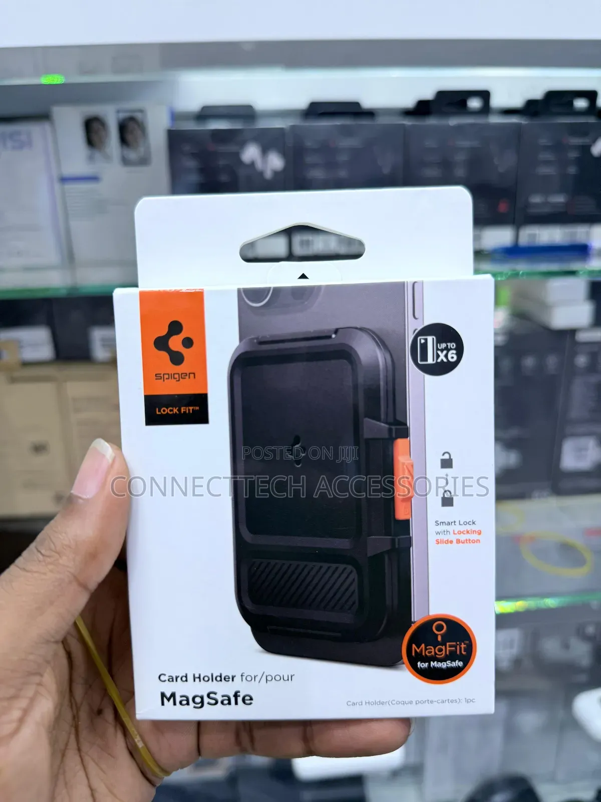 Spigen Magsafe Lock Fit Wallet Card Holder (Magfit) For Magsafe Case